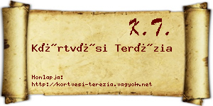 Körtvési Terézia névjegykártya