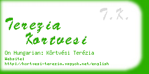 terezia kortvesi business card